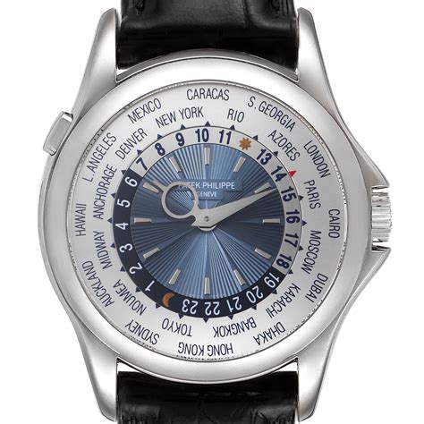 Patek Philippe World Time Complications Platinum Mens Watch 